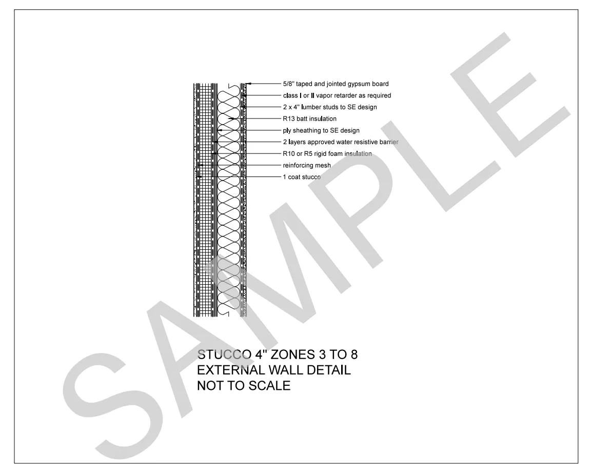 Sample construction detail