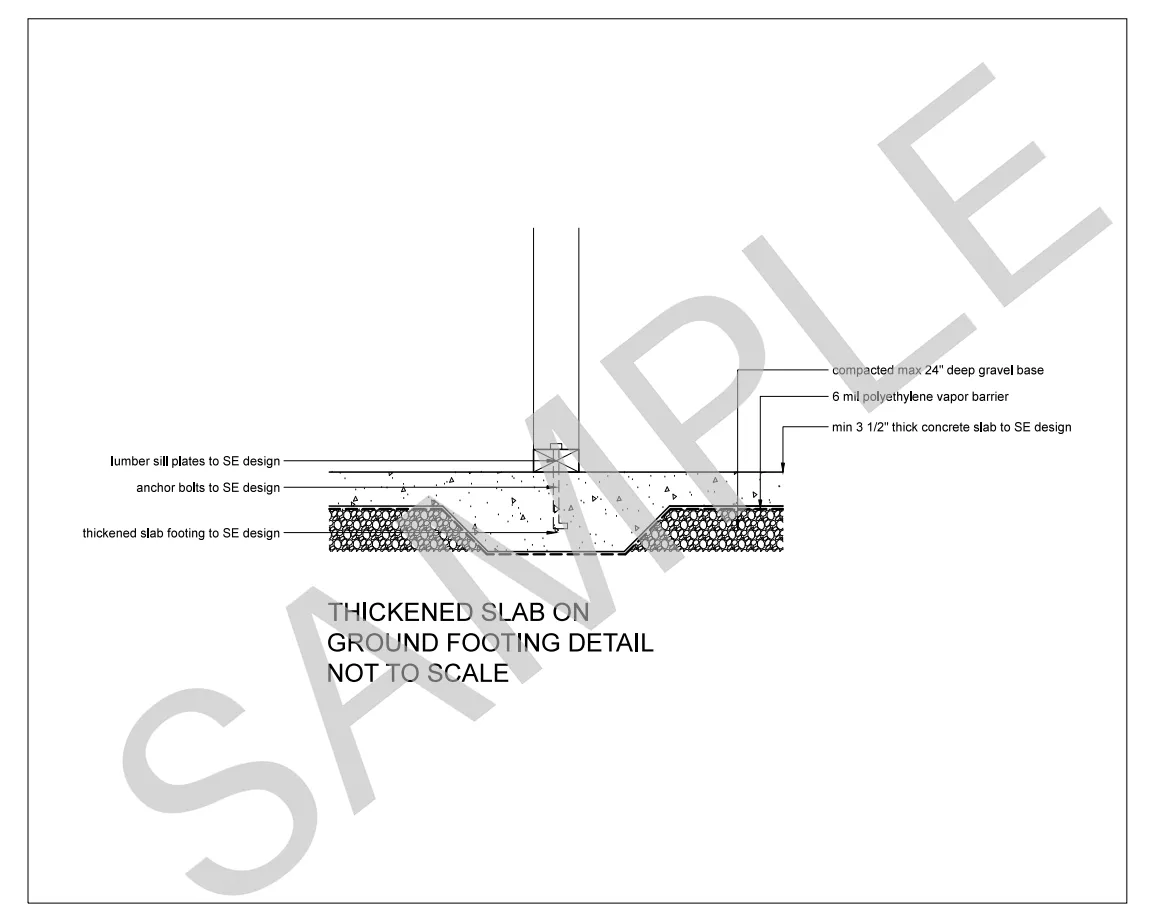 Thickened Slab on Ground Footing construction detail preview